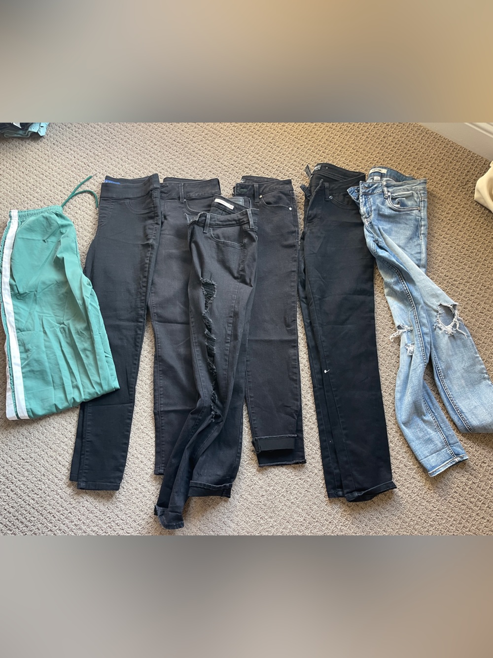 7 pairs of jeans!!